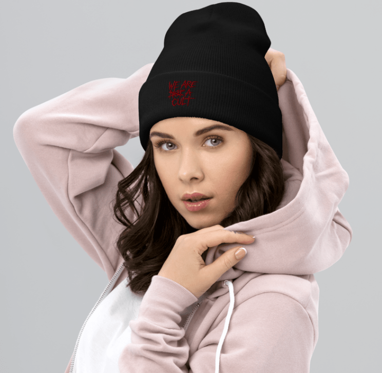 xAcceptiion "We Are  ̶N̶O̶T̶ a Cult" Embroidered Beanie