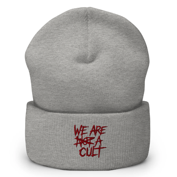 xAcceptiion "We Are  ̶N̶O̶T̶ a Cult" Embroidered Beanie