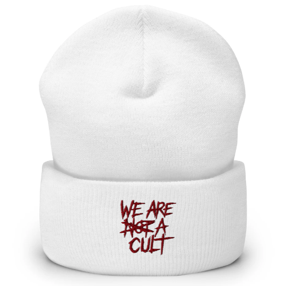 xAcceptiion "We Are  ̶N̶O̶T̶ a Cult" Embroidered Beanie