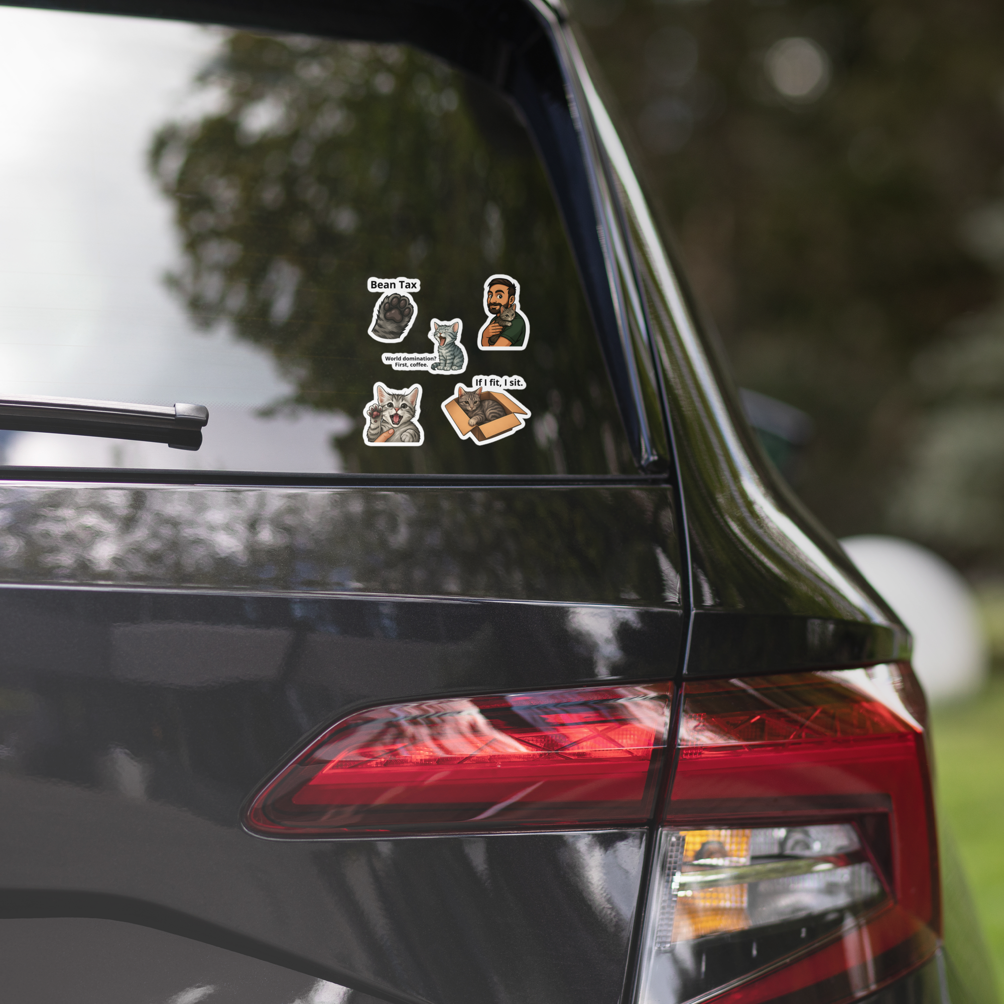 5 Adorable Hades Stickers - Coffee Option