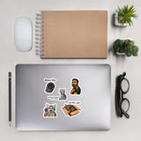 5 Adorable Hades Stickers - Coffee Option