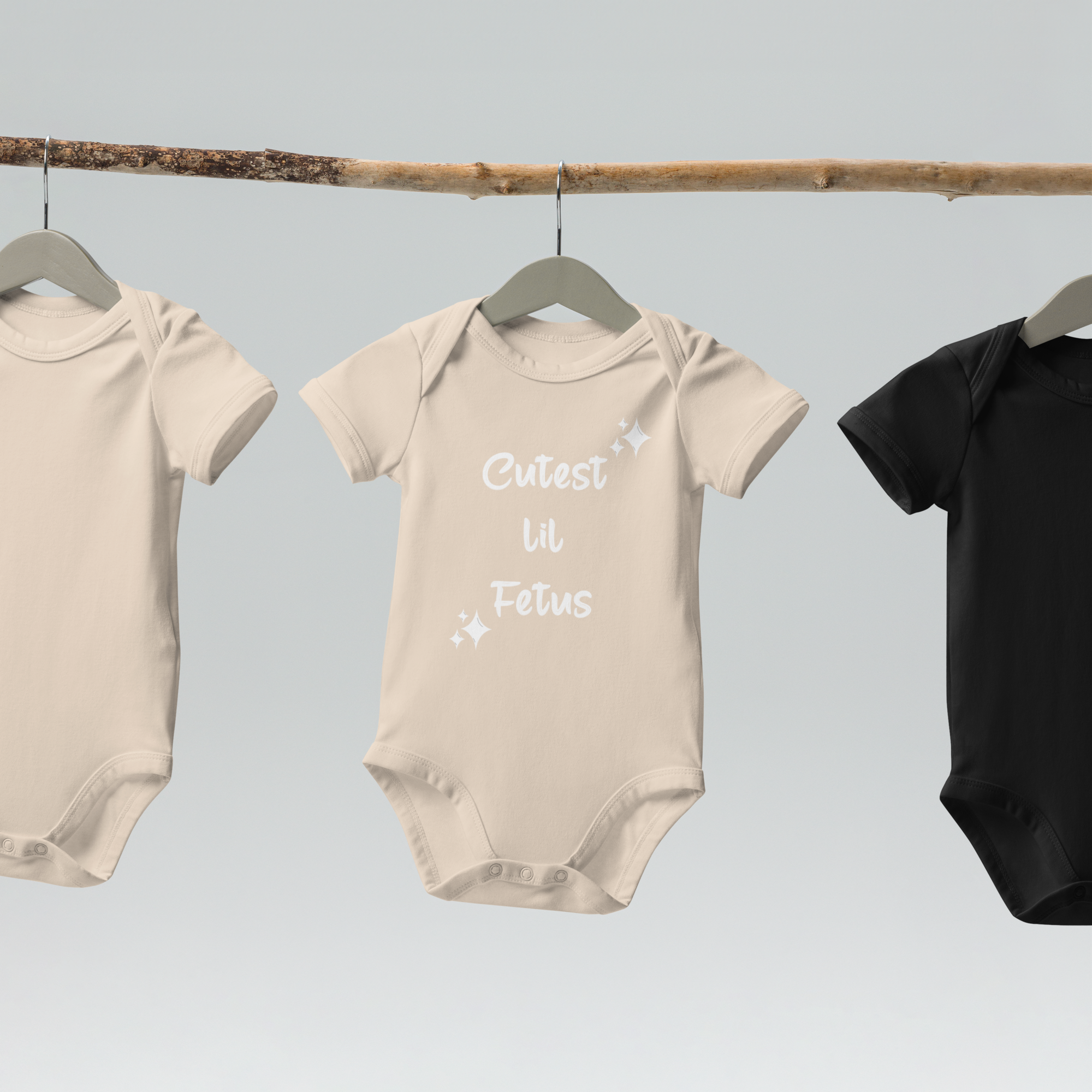 "Cutest lil Fetus" Organic Cotton Baby Bodysuit